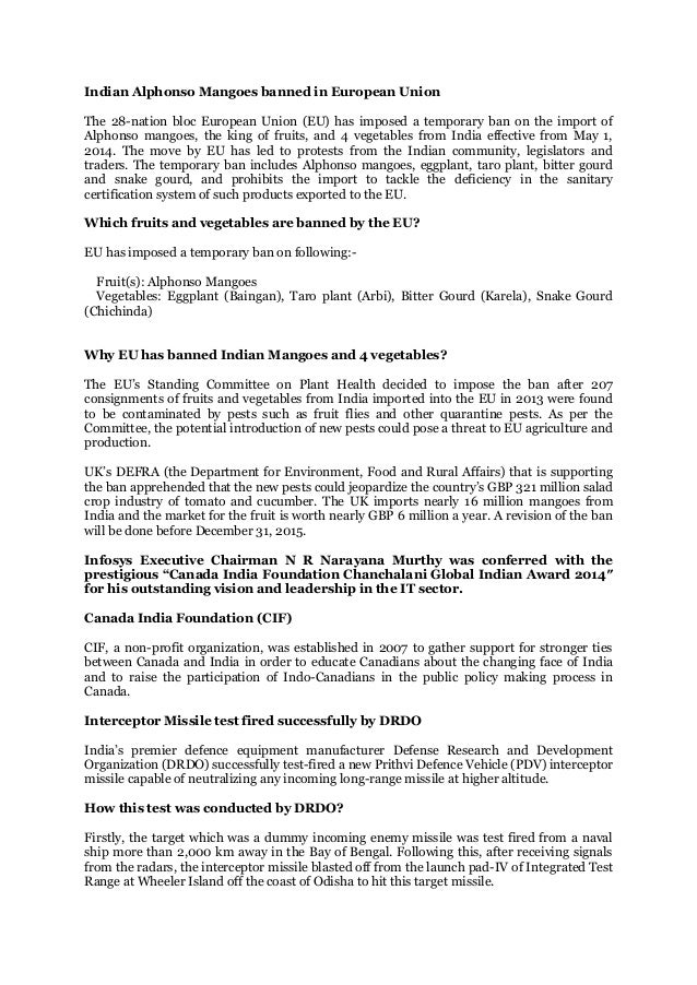Current Affairs April 2014 Gktoday - 