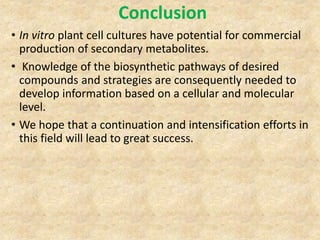 Current approaches toward production of secondary plant metabolites | PPTX