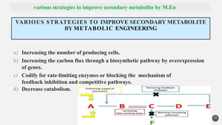 Current approaches toward production of secondary plant metabolites | PPTX