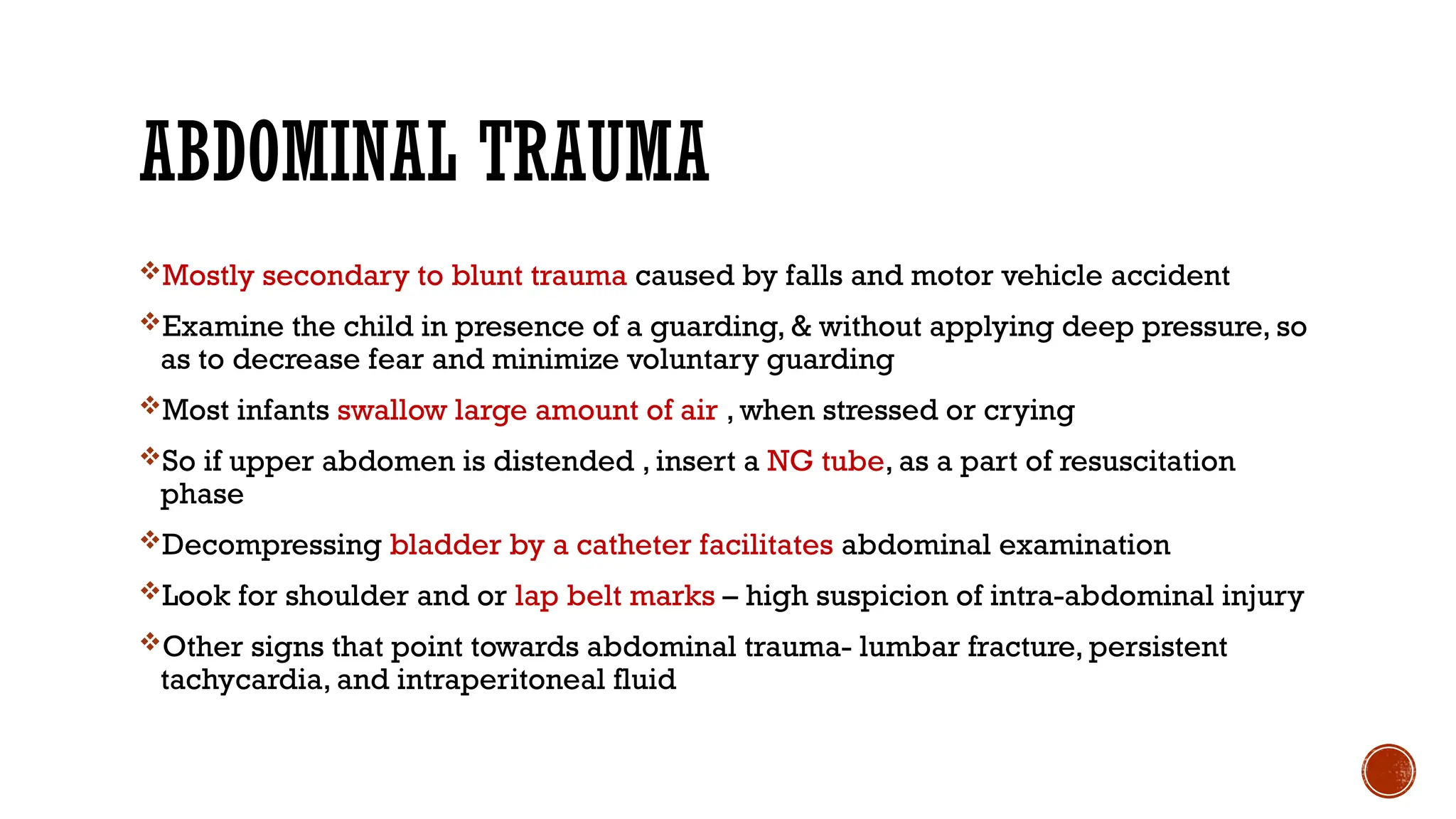 Pediatric Abdominal Trauma Guidelines