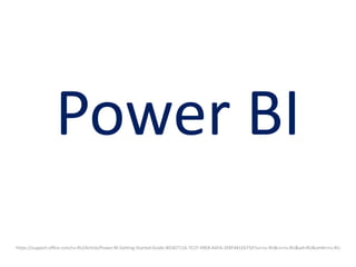 Power BI 
https://support.office.com/ru-RU/Article/Power-BI-Getting-Started-Guide-BD30711A-7CCF-49E8-AAFA-2E8F481E675D?ui=ru-RU&rs=ru-RU&ad=RU&omkt=ru-RU  