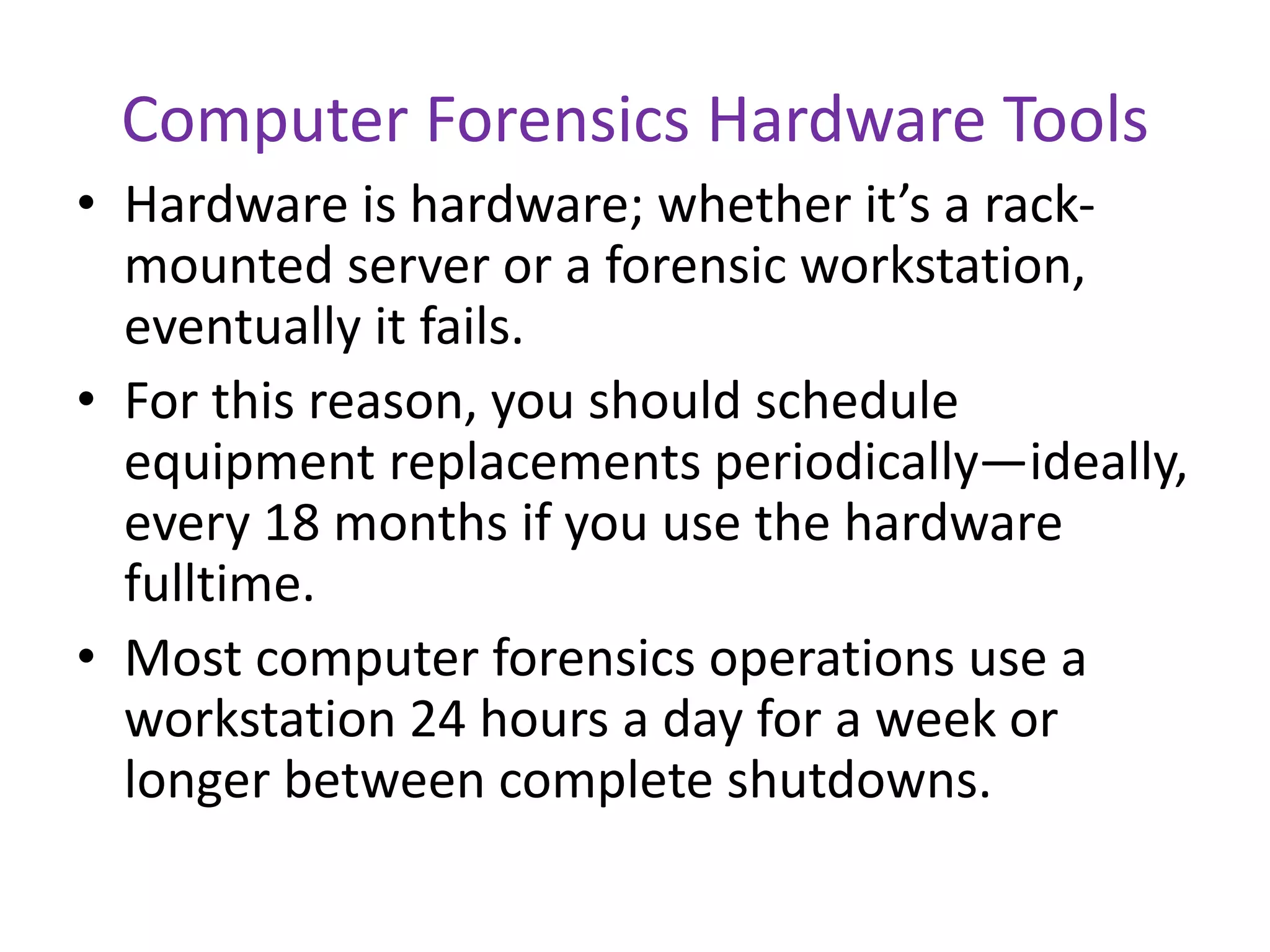 computer forensic tools-Hardware & Software tools | PPTX | Operating ...