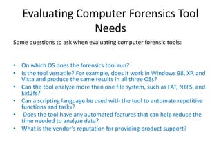computer forensic tools-Hardware & Software tools | PPTX