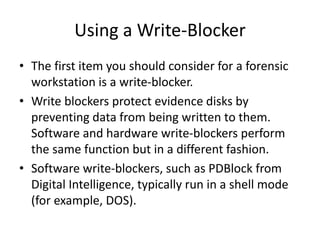 Write Blocker Testing computer forensic tools-Hardware & Software tools | PPTX