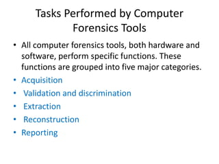 computer forensic tools-Hardware & Software tools | PPTX