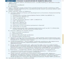 Current concept in the development of diabetes and its classification ...