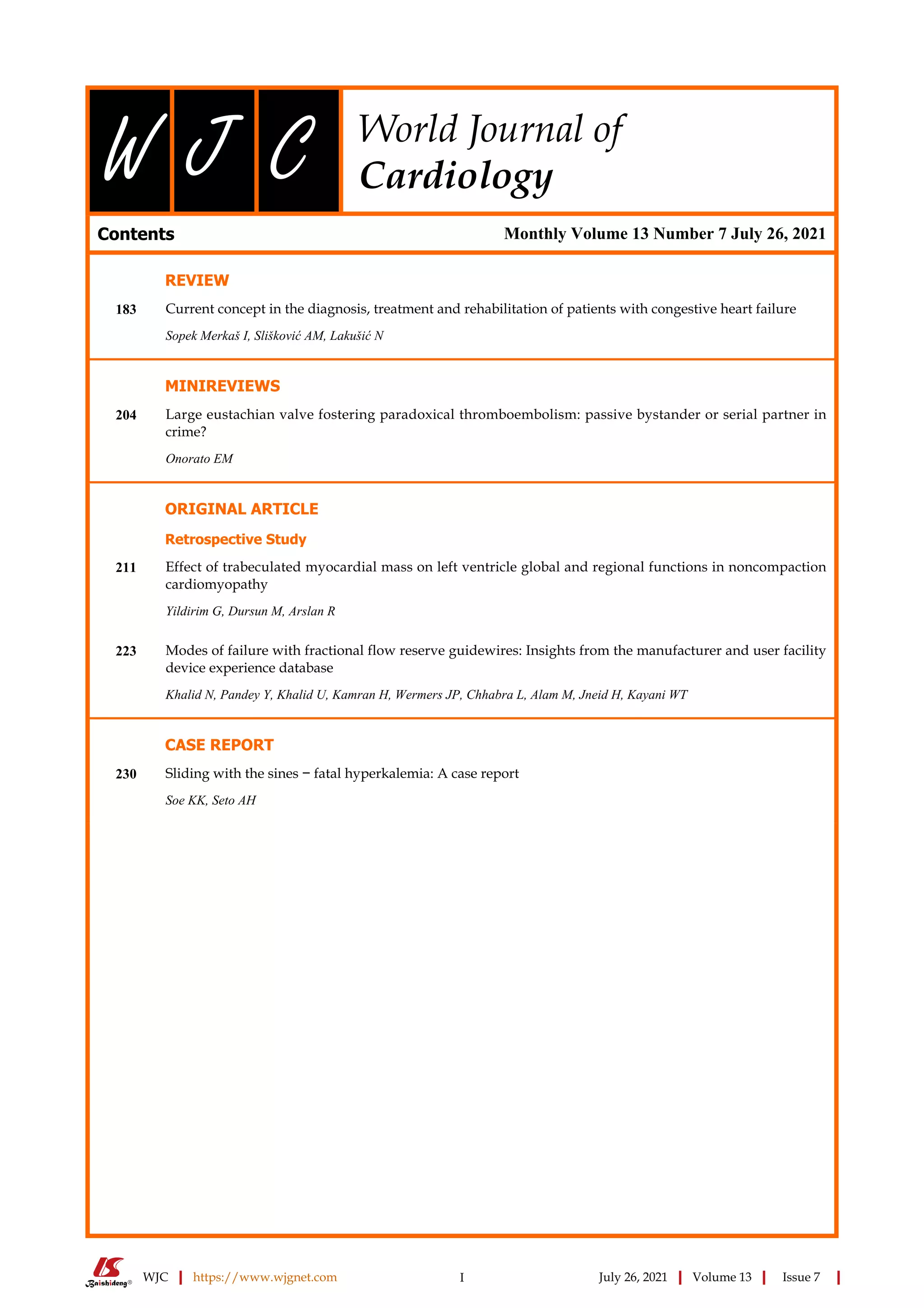 Current concept in the diagnosis, treatment and rehabilitation of patients  with congestive heart failure | PDF