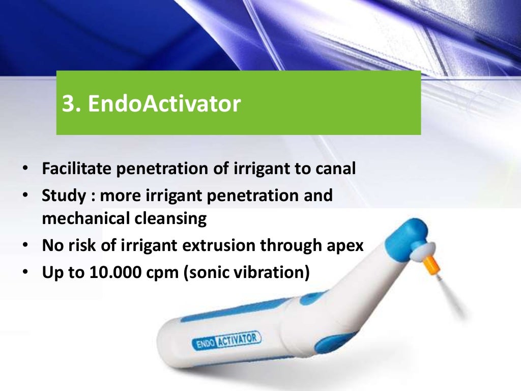 Current concept of endodontic irrigation