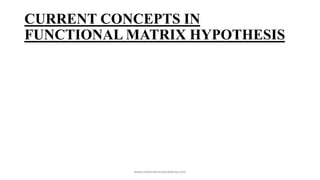 CURRENT CONCEPTS IN
FUNCTIONAL MATRIX HYPOTHESIS
www.indiandentalacademy.com
 
