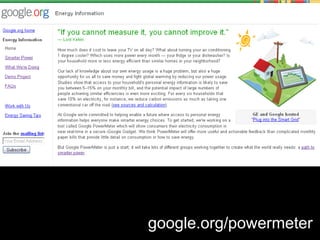 Smart Metering – WHO




         google.org/powermeter
 