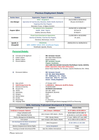 Current cv for suitable job  23,11. 2015
