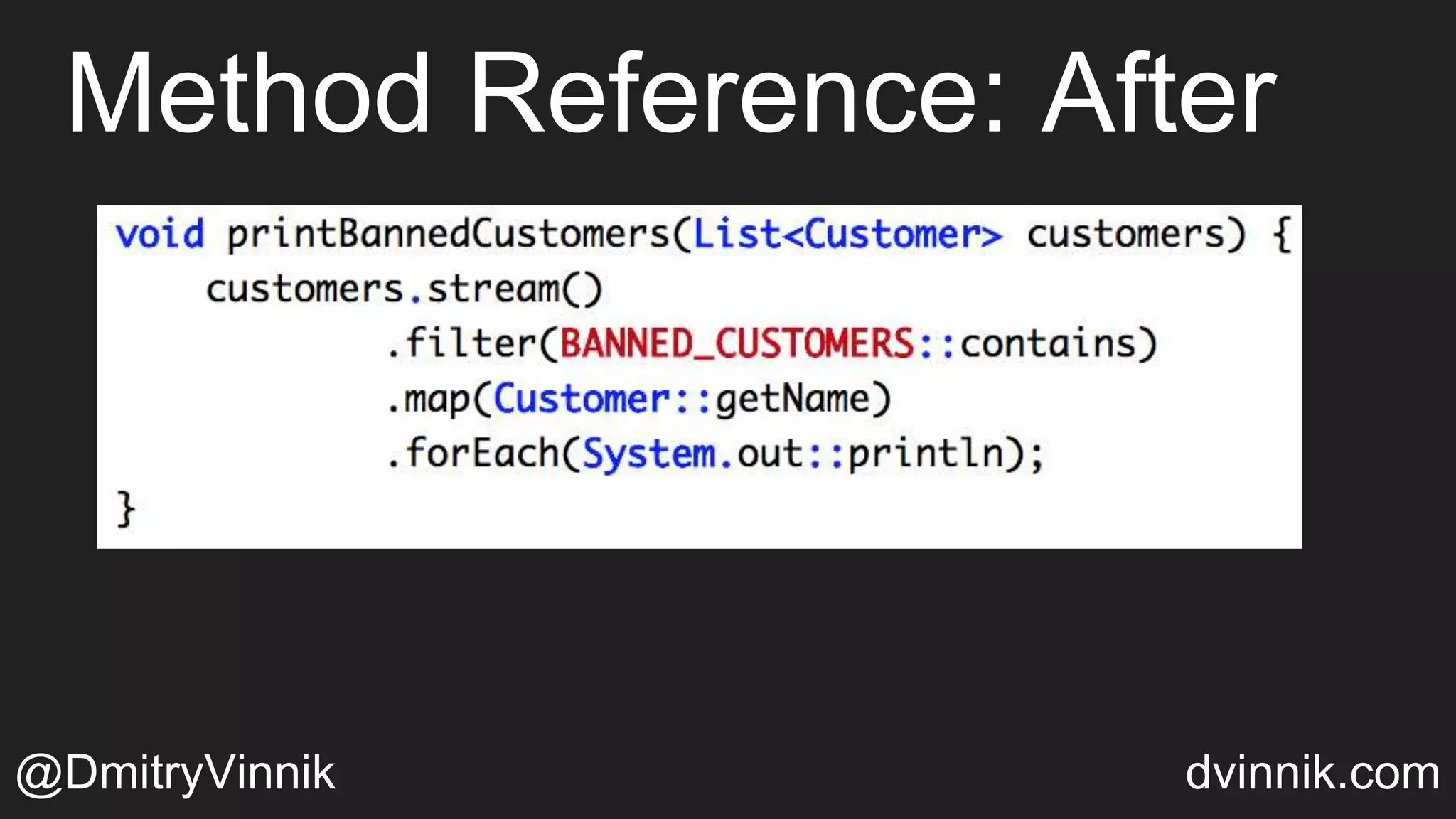 Method Reference: After
@DmitryVinnik dvinnik.com
 