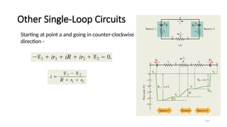 Other Single-Loop Circuits
131
Starting at point a and going in counter-clockwise
direction -
 