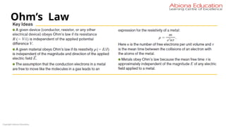 Copyright Abiona Education
Ohm’s Law
 