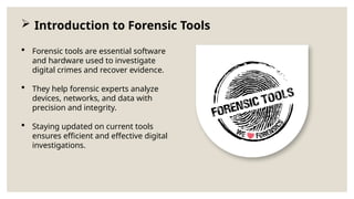 Comprehensive Overview of Current Forensic Tools in Cybersecurity ...