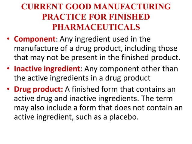 Current good manufacturing practices and current good compounding | PDF ...