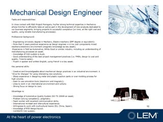 Mechanical Design Engineer
10
 