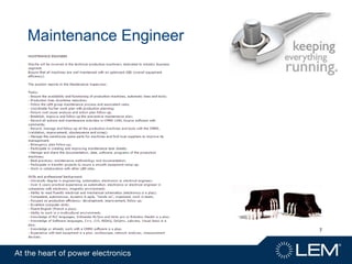 Maintenance Engineer
7
 