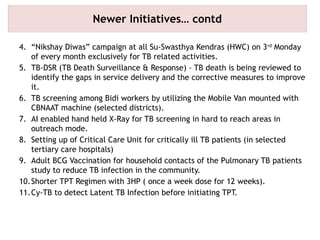 Current program priorities and newer initiatives under NTEP (for BMOH ...