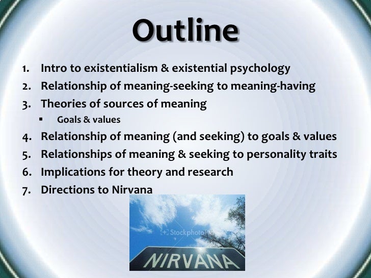 2011 Presentation Current Research In Existential Psychology