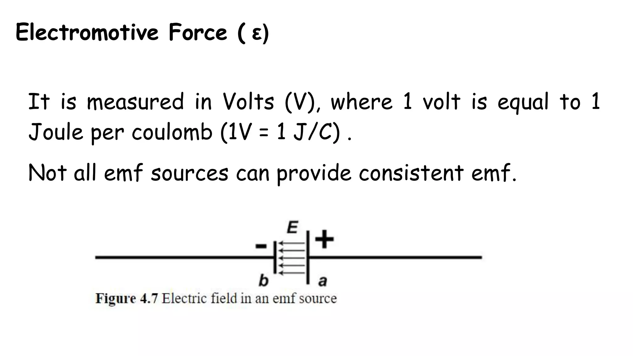 Current, resistance and electromotive force | PPTX
