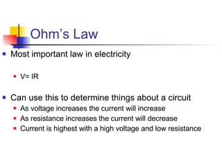 Current Resistance & Power | PPT