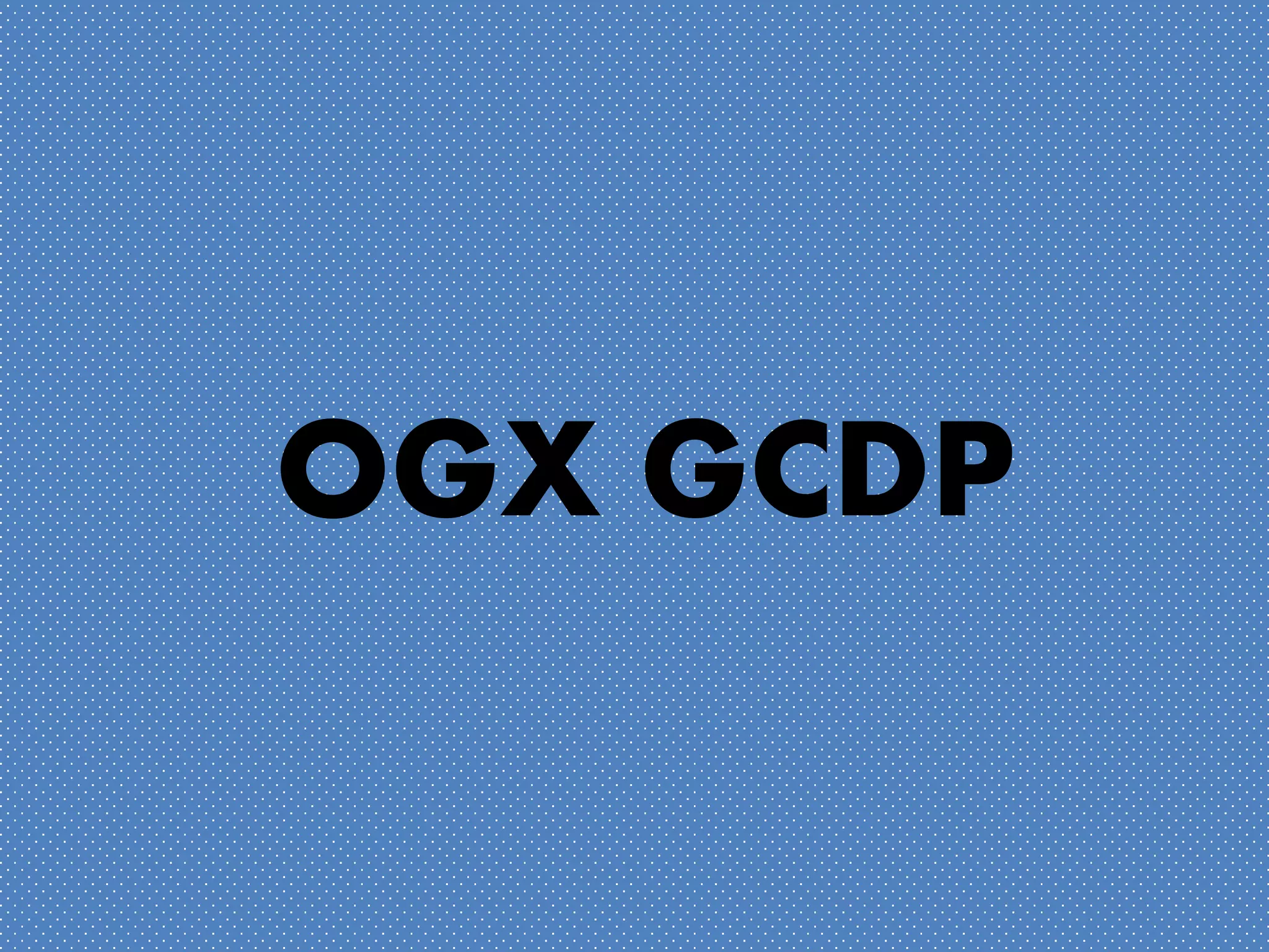 OGX GCDP