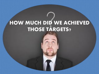 HOW MUCH DID WE ACHIEVED
THOSE TARGETS?
 