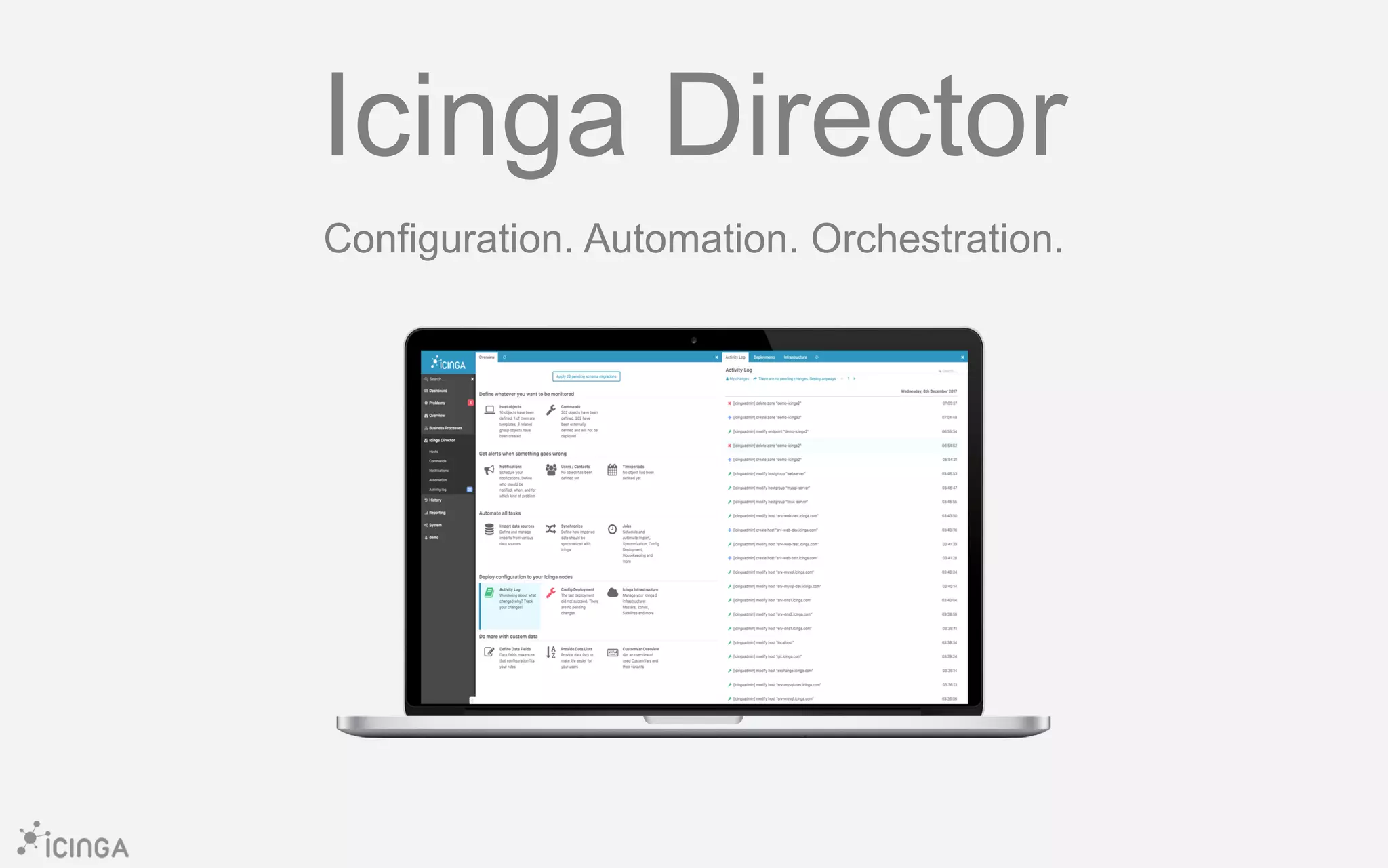 Icinga Director
Configuration. Automation. Orchestration.
 