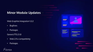 Minor Module Updates
Web Graphite Integration 1.2.2
• Bugfixes
• Packages
GenericTTS 2.1.0
• Web 2.11.x compatibility
• Packages
 