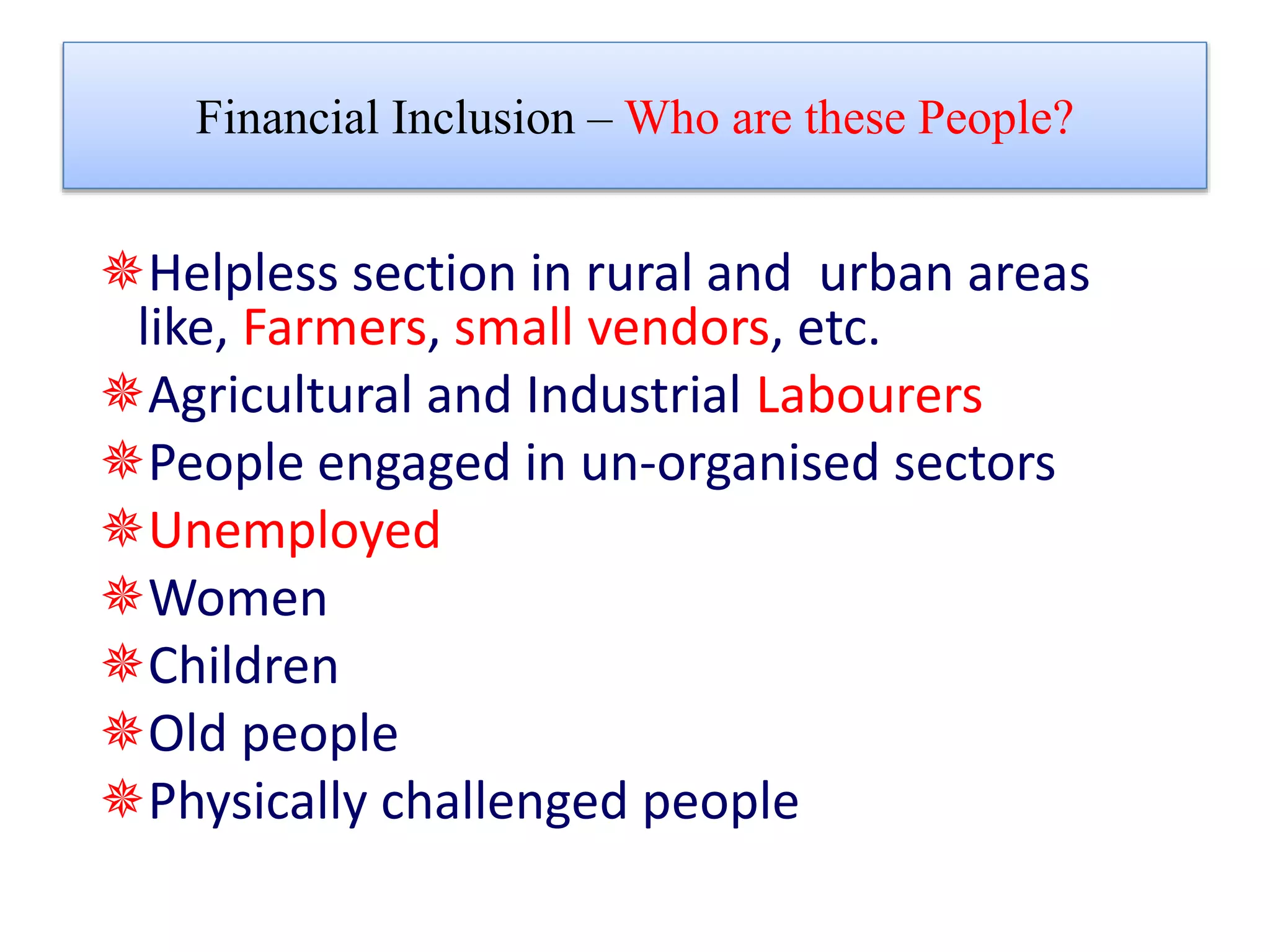 Financial Inclusion in India | PPTX
