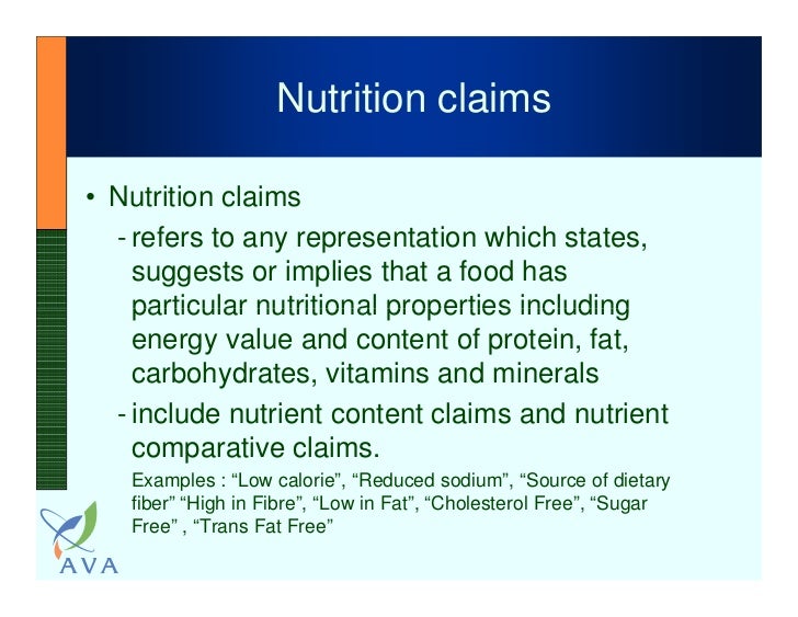 Current status of nutrition & health claims in singapore