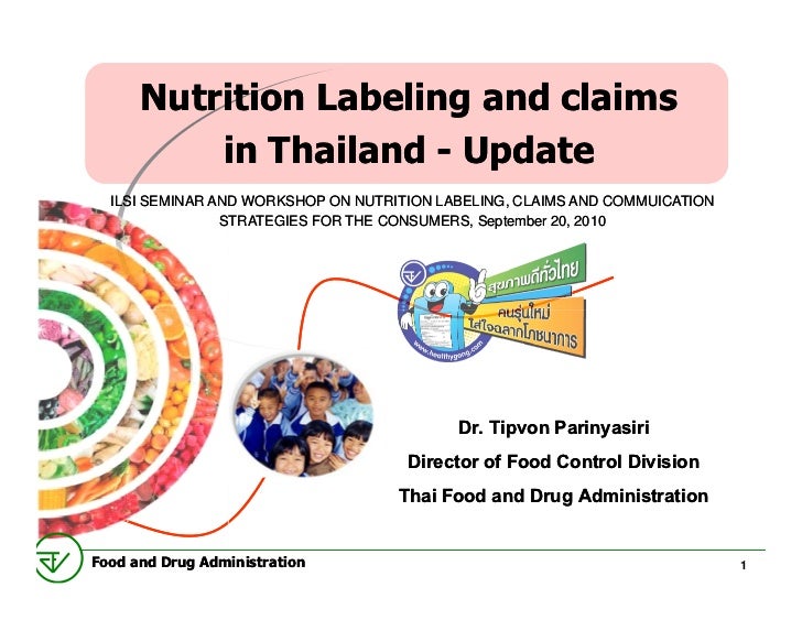 Current status of nutrition & health claims in thailand