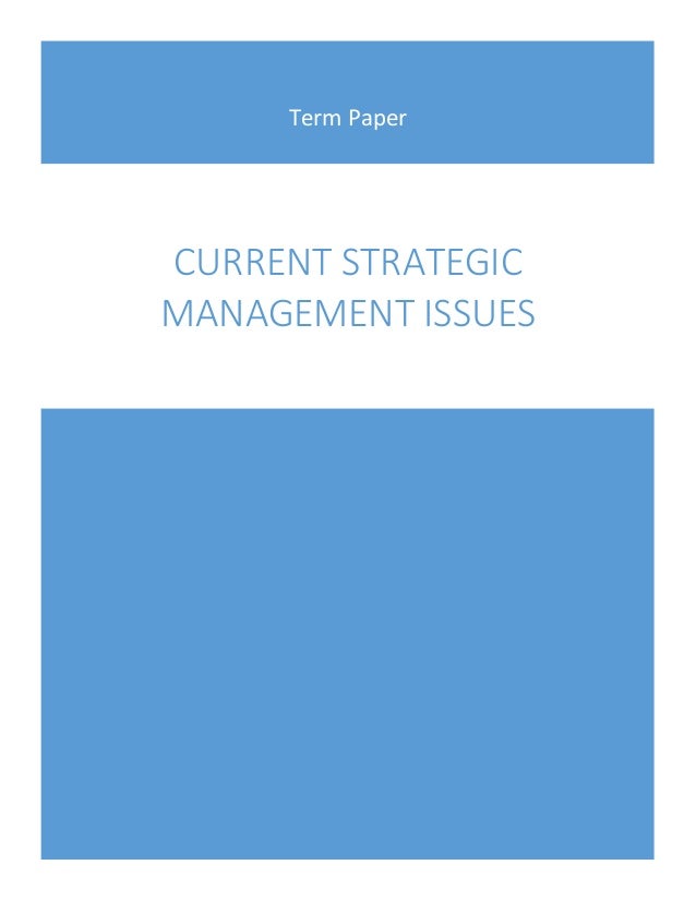 Term paper on management