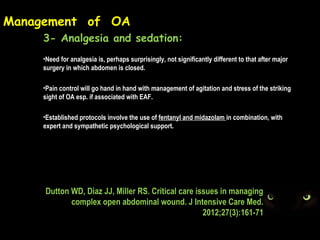 Managing Oa Current techniques in managing open abdomen, 2015 | PPT
