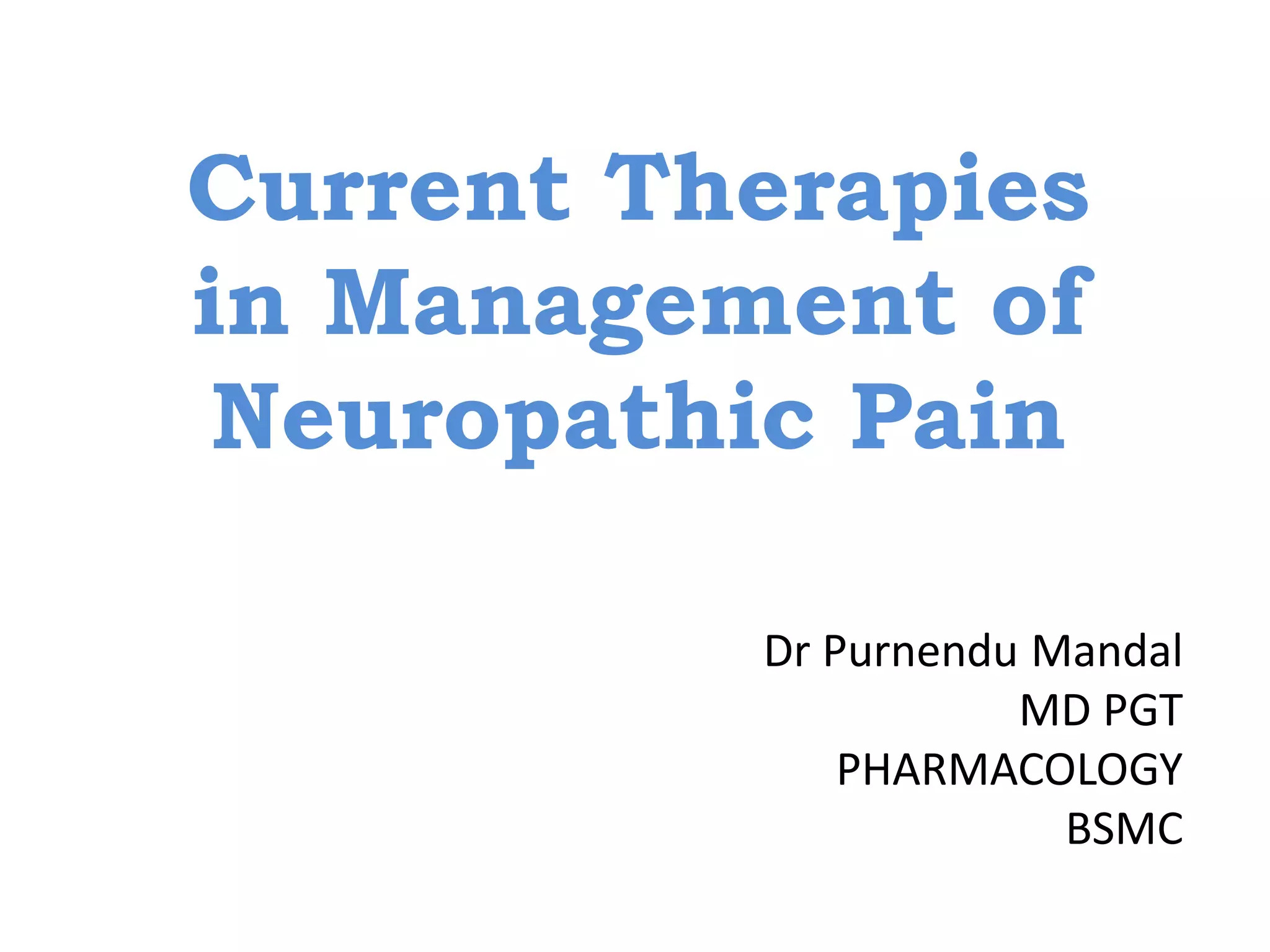 Diagnosis And Management Of Neuropathic Pain – FFPKG