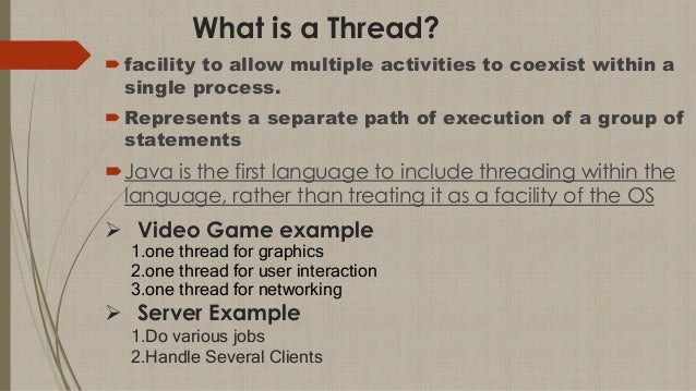 Threads in JAVA