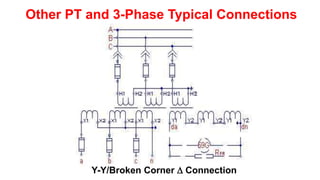 Y-Y/Broken Corner  Connection
Other PT and 3-Phase Typical Connections
 