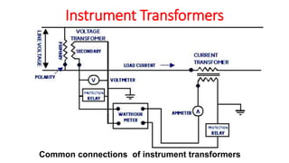 Common connections of instrument transformers
Instrument Transformers
 