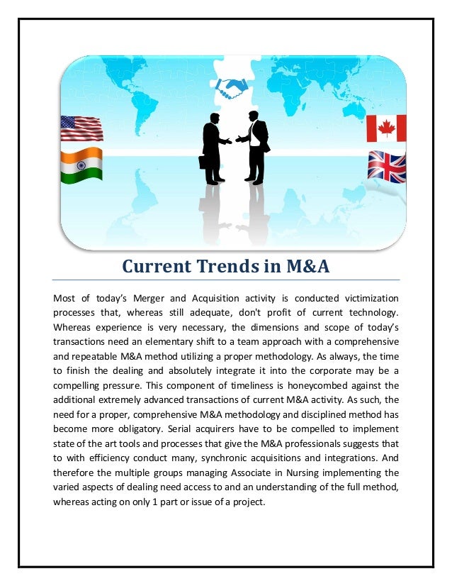 Current trends in mergers and acquisitions