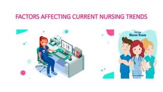 FACTORS AFFECTING CURRENT NURSING TRENDS
 