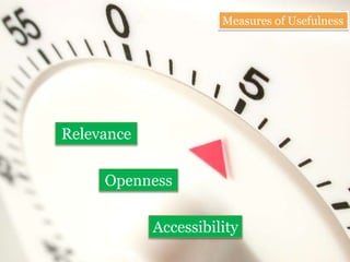 Access (ALMS)
Hilton, J., Wiley, D., Stein, J., & Johnson, A. (2010). The four R‘s of openness and ALMS Analysis: Framewor...