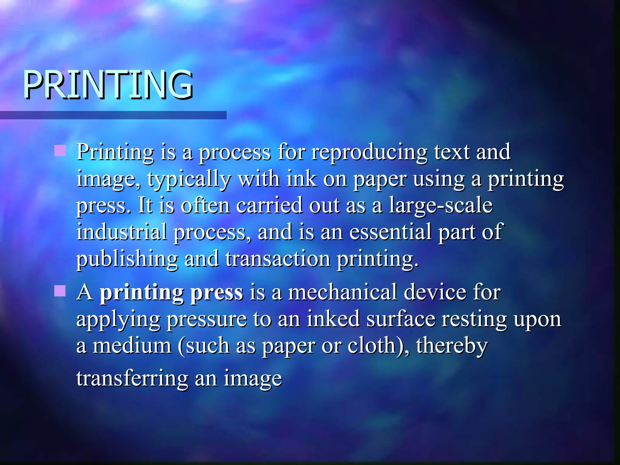 Current trends in printing | PPT