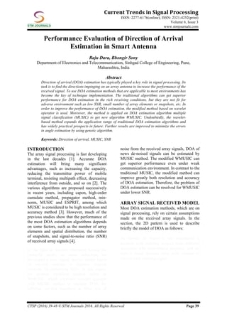 Current Trends in Signal Processing vol 6 issue 3 | PDF | Publishing ...