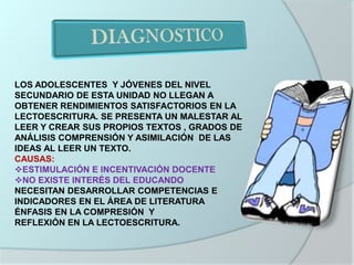 carencia de  personal docente especializado 