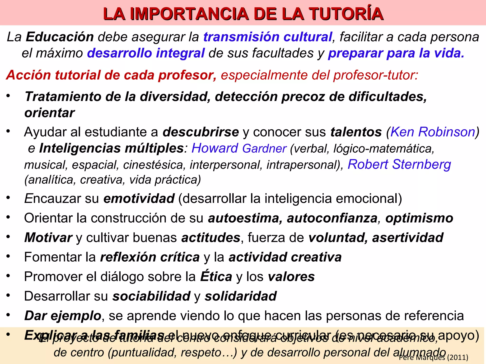 También podrá haber alumnos secretarios, alumnos creadores de ejercicios para los
demás, alumnos profesores que exponen temas en la pizarra digital…
APRENDIZAJE SERVICIO EN EL AULA:
ALUMNOS TUTORES, ASESORES…
PereMarquès&AnaMasllorens(2013)
Enseñando a otros, refuerzan lo que saben y descubren lo que no saben
Siguiendo instrucciones del
profesor, los alumnos a
menudo se corregirán entre
ellos las tareas. Las notas
resultantes se irán
contrastando con las notas de
los exámenes que corregirá el
profesor.
Además, los alumnos
aventajados tutorizarán a
otros compañeros (serán
compañeros-tutores)
Los alumnos más preparados podrán ser asesores de la asignatura, (o sabios) y
atenderán las dudas que les planteen sus compañeros, revisarán su glosario o
apuntes...
 