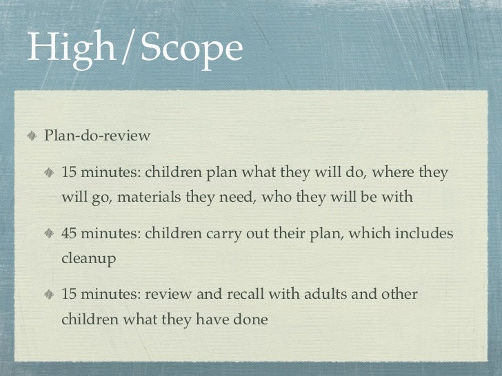 Different Preschool Curricula