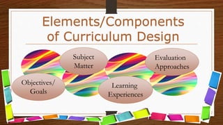 Curriculim design | PPTX