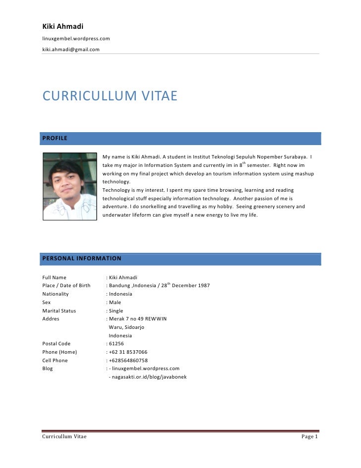 My Curriculum Vitae