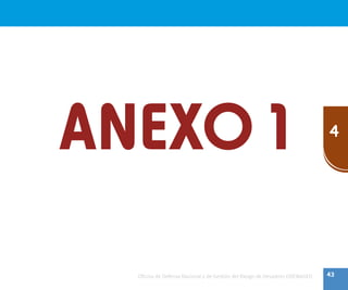43
4
Oficina de Defensa Nacional y de Gestión del Riesgo de Desastres ODENAGED
ANEXO 1
 